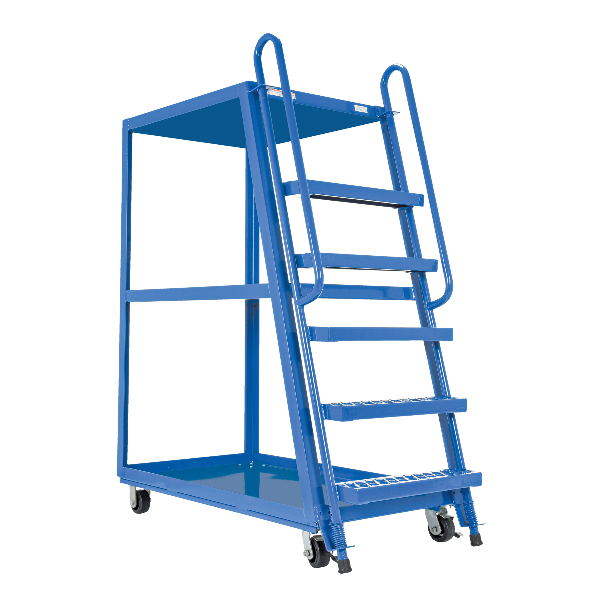 Vestil Steel High Frame Cart with Mold On Rubber Casters 56-1/8 In. x 27-7/8 In. x 73-1/16 In. 1,000 Lb. Capacity Blue
